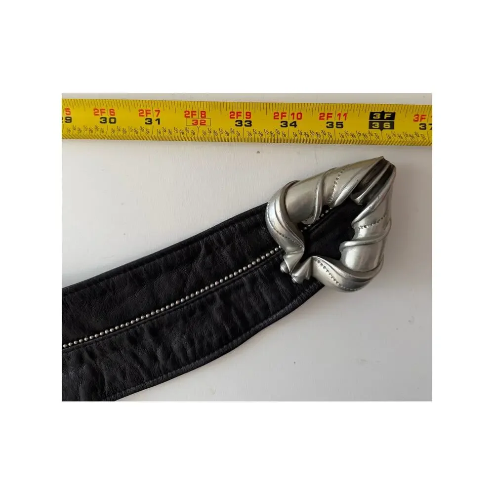 FAHRENHEIT NY Antelope FO24 Buckle With Black Leather Belt Excellent Condition